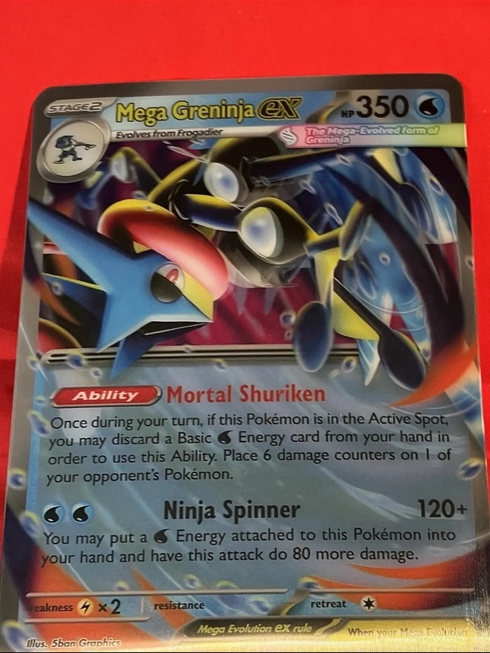 Premium Collection Mega Greninja ex Oversized Lenticular Promo Card Near Mint